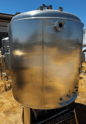 660 gallon Stainless steel tank, jacketed, agitated, dish & cone bottom, with mixer - Image 3