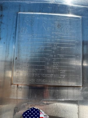 660 gallon Stainless steel tank, jacketed, agitated, dish & cone bottom, with mixer - Image 5