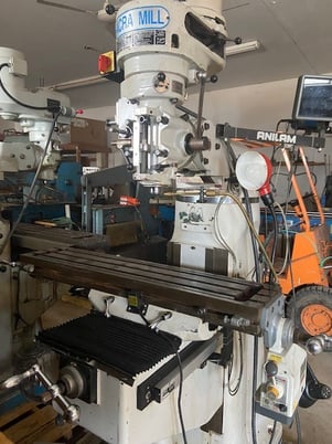 Acra #AM-2S, vertical mill, step pully, 9" x42"table, Anilam control - Image 1