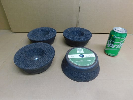 Daco #1847CW, Flaring Cup Wheels, 4 Qty., Type 11, A16Q Spec., 6" diameter, 2" thick, 5/8"-11 arbor, 6048 RPM - Image 1