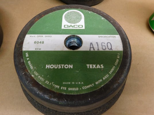 Daco #1847CW, Flaring Cup Wheels, 4 Qty., Type 11, A16Q Spec., 6" diameter, 2" thick, 5/8"-11 arbor, 6048 RPM - Image 4