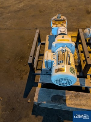 IDEX Wrightflow #130, Rotary Lobe Pump, Stainless Steel, with Nord gearbox, 2 hp motor, serial# 08B5798, 130 - Image 4