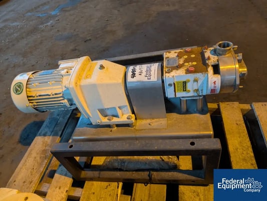 IDEX Wrightflow #130, Rotary Lobe Pump, Stainless Steel, with Nord gearbox, 2 hp motor, serial# 08B5798, 130 - Image 8