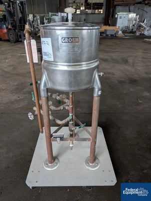 5 gallon Groen #5SP, Kettle, Stainless Steel, jacketed for 45 psi at 650&deg; f, on legs - Image 4