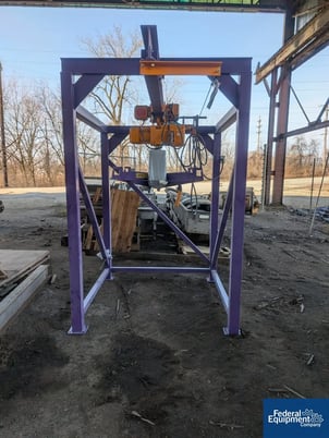 Hapman Bulk Bag Super Sack Unload Stand, 4000 capacity, with 2 ton hoist, bottom bag massage, volumetic - Image 3