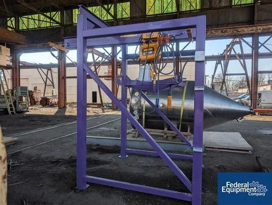 Hapman Bulk Bag Super Sack Unload Stand, 4000 capacity, with 2 ton hoist, bottom bag massage, volumetic - Image 4