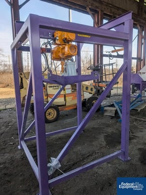 Hapman Bulk Bag Super Sack Unload Stand, 4000 capacity, with 2 ton hoist, bottom bag massage, volumetic - Image 5