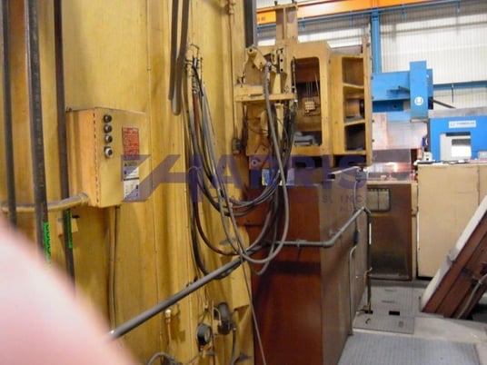 124" Bullard #Dyn-Au-Tape, 2-Axis CNC vertical boring mill, Fanuc 15TT, power rail clamping, 75 HP, 1972 - Image 8