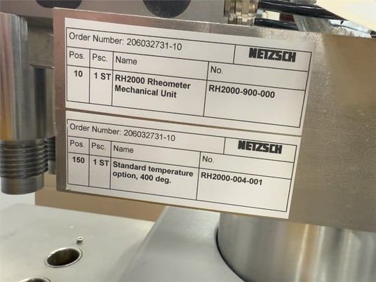 Netzsch #Rosand-RH2000, Capillary Rheometer, twin bore, 2022 - Image 9