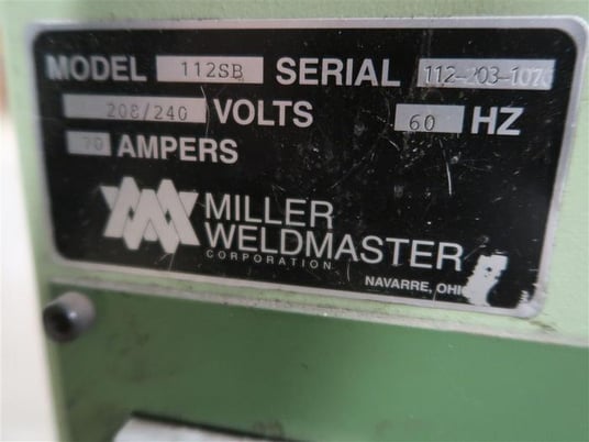 Miller Weldmaster #112, 22' seam welder, serial #112-203-107 - Image 8