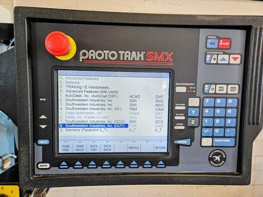 Southwestern Industries #Trak-DPM-SX5P, 12" x50"tbl., 5 HP, 40" X, 20" Y, 23.5"Z, 40-5000 RPM, #40, Prototrak - Image 9