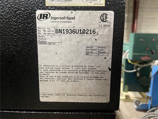 140 cfm, 150 psig, Ingersoll-Rand #IRN40H-TAS, air compressor, 5300 RPM, 380-480 V., 3-phase, 2010 - Image 4