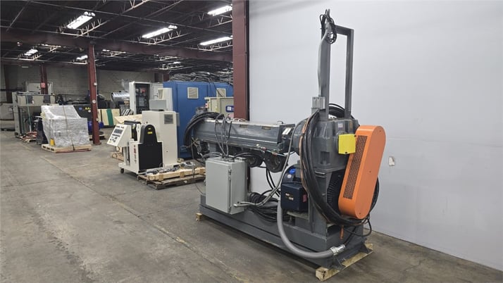 3" Hartig Extruder, 4 barrel zones, 24:1 L/D ratio, 75 HP, 3.25" L x 3" width feed throat, 2019 - Image 1