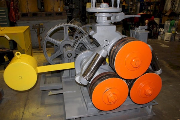 4" x 4" x 5/8" Buffalo #2, angle bending rolls, 35 FPM, 3.5" pipe diameter - Image 4
