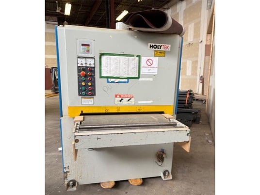 37" x 75" Holytek #920RK, belt sander, 2-head, 16-55 FPM, digital read out, 2003 - Image 1
