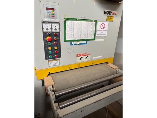 37" x 75" Holytek #920RK, belt sander, 2-head, 16-55 FPM, digital read out, 2003 - Image 2