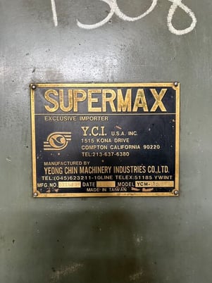 Supermax #YCM-1-1/2VA, vertical mill, 9" x42"tbl., R-8, 60-4200 RPM, 1985 - Image 2