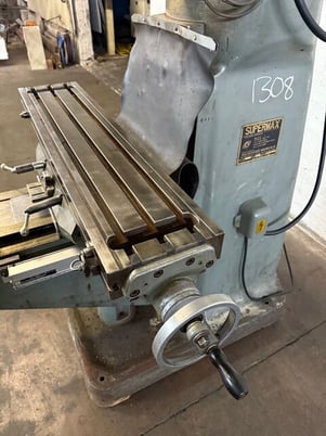 Supermax #YCM-1-1/2VA, vertical mill, 9" x42"tbl., R-8, 60-4200 RPM, 1985 - Image 3