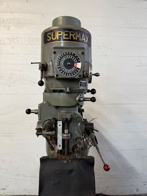Supermax #YCM-1-1/2VA, vertical mill, 9" x42"tbl., R-8, 60-4200 RPM, 1985 - Image 4