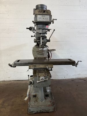 Wilton, bridgeport type vertical mill, 9" x49" tbl. - Image 1