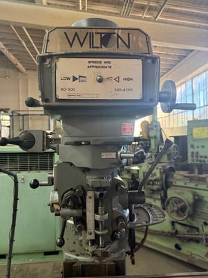 Wilton, bridgeport type vertical mill, 9" x49" tbl. - Image 2