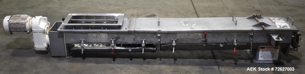 American Process #S009-5434/SCH, Screw Conveyor, 304 Stainless Steel, top infeed 20" x 0', bottom discharge - Image 1