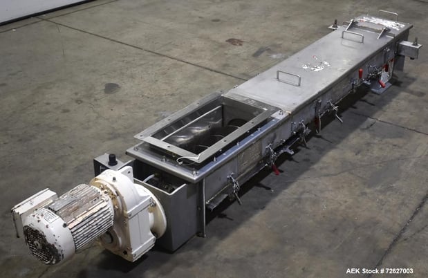 American Process #S009-5434/SCH, Screw Conveyor, 304 Stainless Steel, top infeed 20" x 0', bottom discharge - Image 2