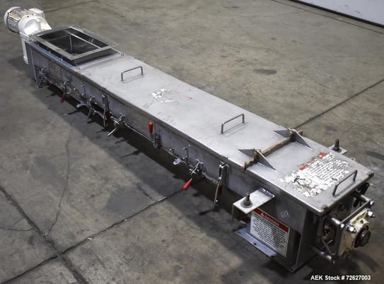 American Process #S009-5434/SCH, Screw Conveyor, 304 Stainless Steel, top infeed 20" x 0', bottom discharge - Image 3
