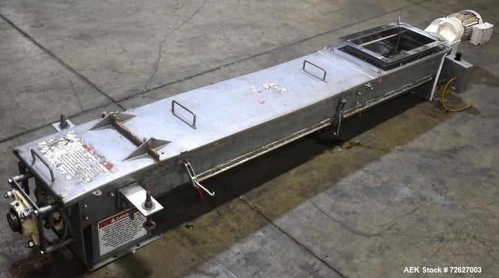 American Process #S009-5434/SCH, Screw Conveyor, 304 Stainless Steel, top infeed 20" x 0', bottom discharge - Image 4