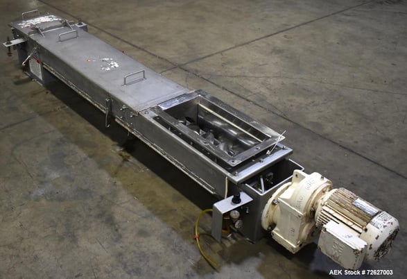 American Process #S009-5434/SCH, Screw Conveyor, 304 Stainless Steel, top infeed 20" x 0', bottom discharge - Image 5