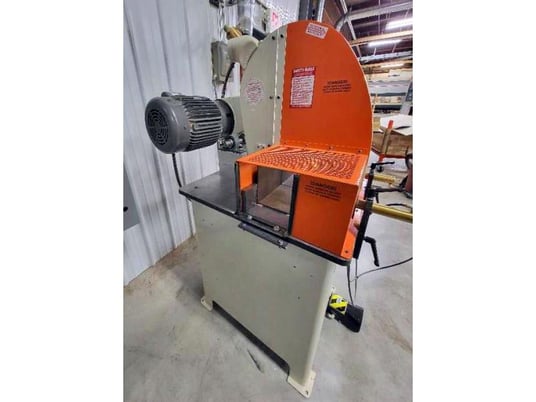 18" Pistorius #SC-20-P, pneumatic down-cut cuttoff saw, 1" arbor diameter, 10 HP, 3450 RPM, horizontal clamp - Image 3