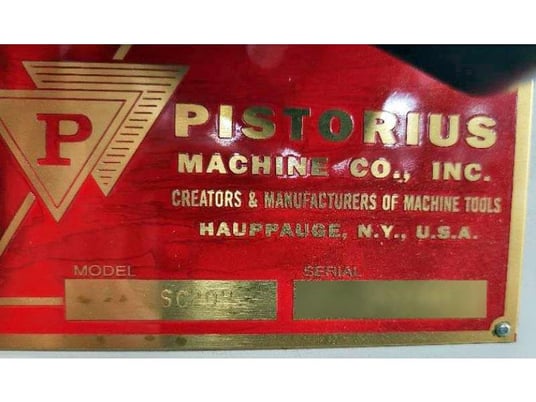 18" Pistorius #SC-20-P, pneumatic down-cut cuttoff saw, 1" arbor diameter, 10 HP, 3450 RPM, horizontal clamp - Image 7