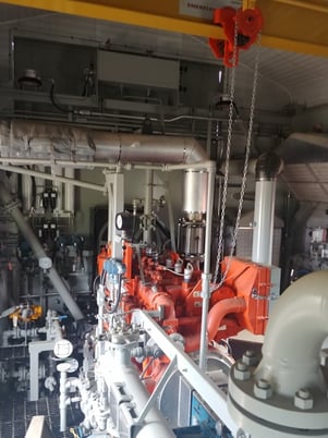 220 HP Ariel #JGA/4, reciprocating compressor, 2-stages, Waukesha F18G, 2014 - Image 4