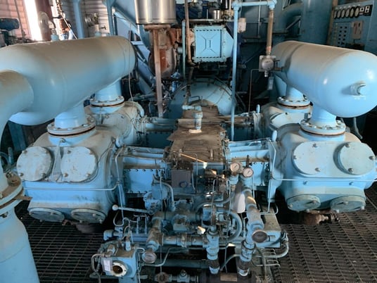 607 HP Ariel #JGR-4, reciprocating compressor, 2-stages, 607 HP @ 1200 RPM Waukesha F2895GSI, 1984 - Image 10