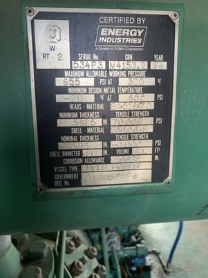 900 HP Energy Industries #FE765C-2, reciprocating compressor, 2-stages, 900 HP @ 889 RPM Teco Westinhouse - Image 8