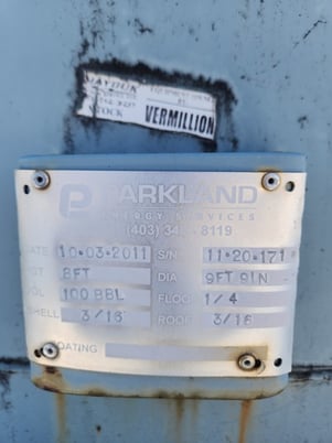 100 bbl Storage Tank, 2011 - Image 2
