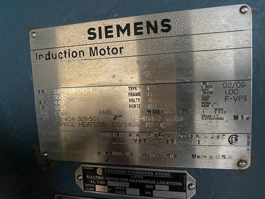 Dresser #D10R8B, Centrifugal compressor, Wet Gas, Siemens electric dr, 3550 HP, 1784 RPM, skid, 2009 - Image 6
