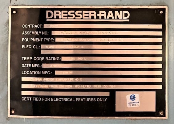 Dresser #D10R8B, Centrifugal compressor, Wet Gas, Siemens electric dr, 3550 HP, 1784 RPM, skid, 2009 - Image 9