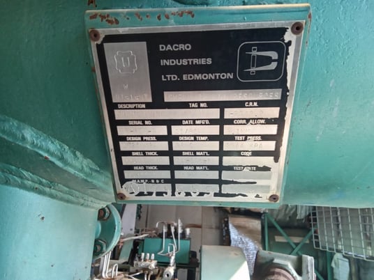 44 HP Gardener Denver #RlAID, reciprocating piston compressor, #81404YLF1A0 dr, 675 RPM, 1981 AS-IS - Image 9