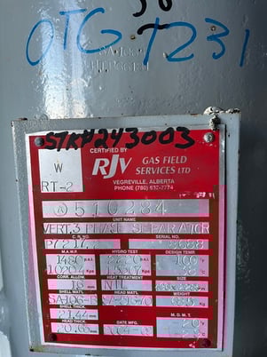 16" Sweet Vertical Separator, 1480 psi, 15M3 tank, 2004 - Image 4