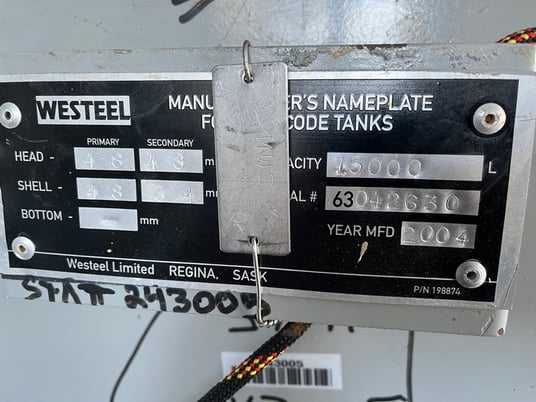 16" Sweet Vertical Separator, 1480 psi, 15M3 tank, 2004 - Image 5