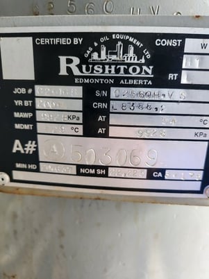 20" Sour Vertical Separator, 1440 psi, 2006 - Image 3