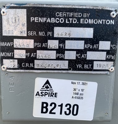 36" Sour Horizontal Separator 3-phase, 1440 psi, 1996 - Image 5