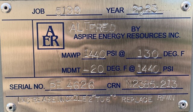 36" Sour Horizontal Separator 3-phase, 1440 psi, 1996 - Image 6