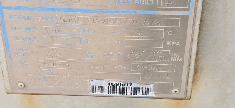 14" x 29' Sweet Glycol Dehy Package, 1310 psi, 1995 - Image 4