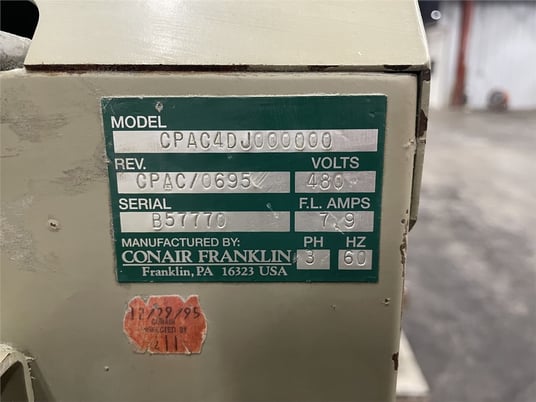 Conair #CPAC4DJ000000, Vacuum Blower w/Controls, 480 V - Image 2