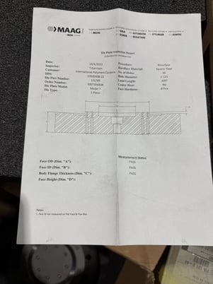 Gala Industries #7, Die Plate, 1-Piece Design, Sw50 Holes, 87 HRA Hardness, Refinished - Image 3