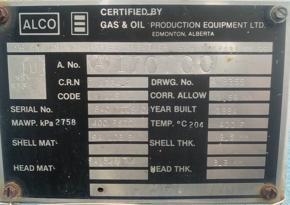 Refrigeration Plant, 5 mmscfd, 1250 psig, Alco, skid, 1984 - Image 8