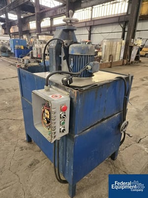 Plate polisher, carbon steel construction, with height adjustable polisher and coolant reservoir - Image 2