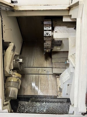 Mazak #QTN-100, CNC lathe, 21.6" swing, 6" chuck, 2" bar, 12.1" machining length, 11" turning diameter, 2005 - Image 4